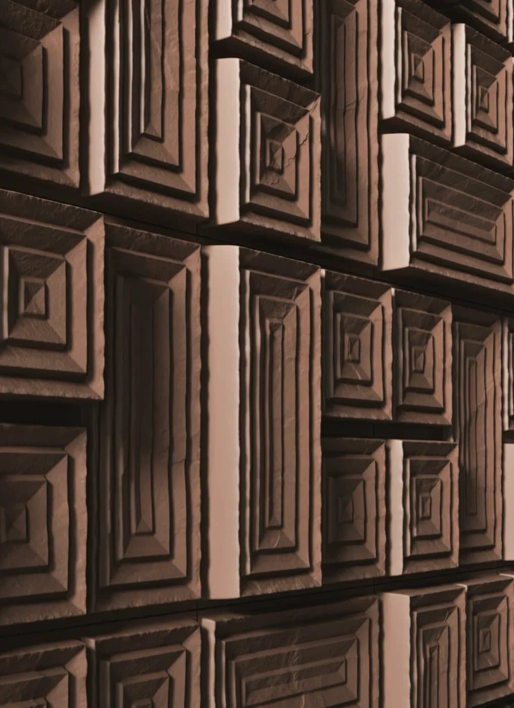Signature Tangram concrete relief wall